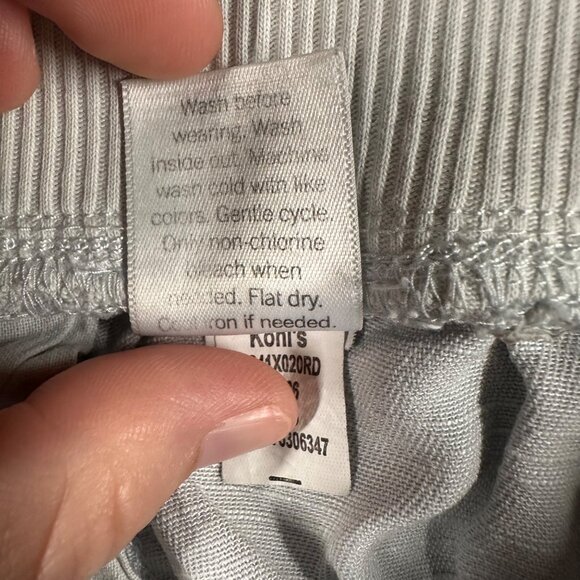 Sonoma Womens Medium Light Gray Linen Blend Pull-On Shorts Elastic Waist Pockets - Picture 10 of 14